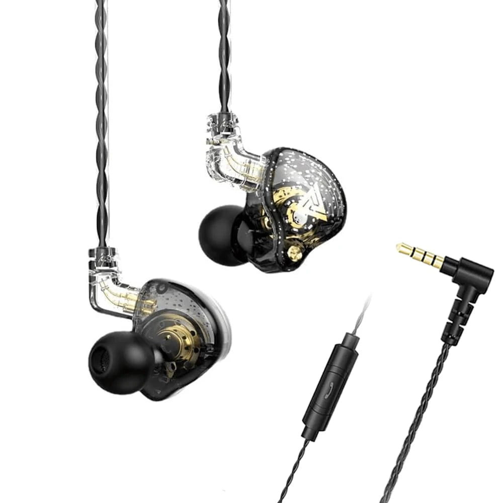QKZ AK6 PRO — auriculares IEM con diseño transparente color cristal