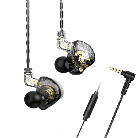 QKZ AK6 PRO — auriculares IEM con diseño transparente color cristal