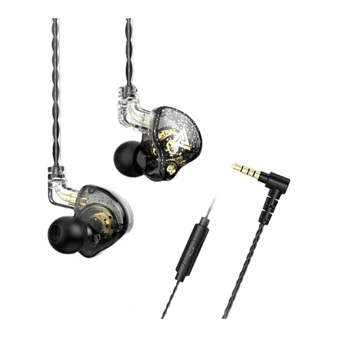 QKZ AK6 PRO — auriculares IEM con diseño transparente color cristal